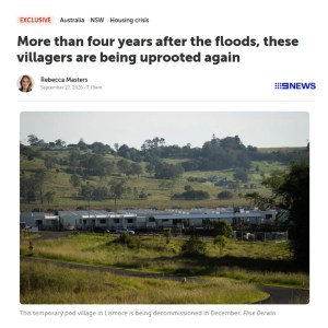 More than four years after the floods, these villagers are being uprooted again - 9News